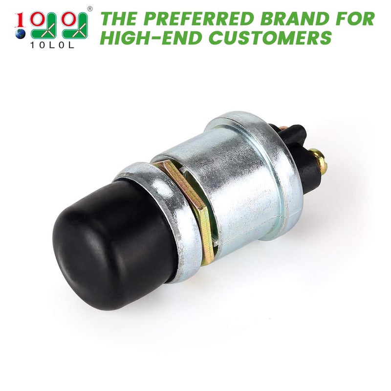 10L0L Universal Golf Cart Horn Switch Button 12 Volt/15 Amp with Dust Cover Floor Mount for Club Car EZGO Yamaha - Image 3